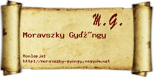 Moravszky Gyöngy névjegykártya